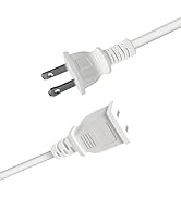 Safe Extension Cords 15FT (4.5m) White Power Cable Wire Indoor Outdoor Use with 125V 10A 2 Prong ...