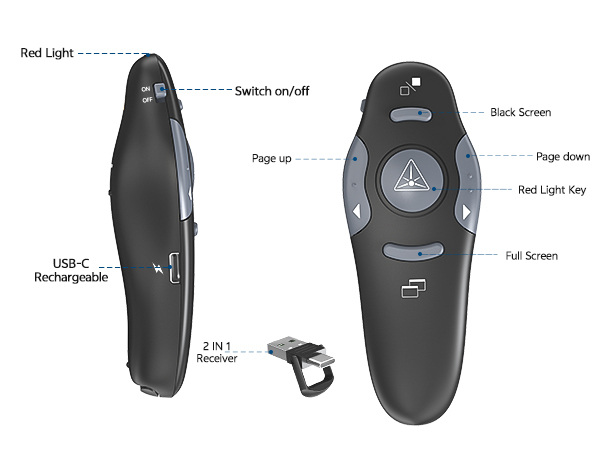 clicker pc apuntador projector clicker