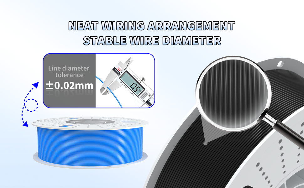 NEAT WIRING ARRANGEMENT STABLE WIRE DIAMETER
