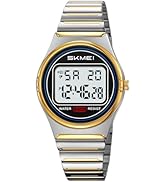 Gosasa Men's and Women's Retro Ultra-Thin Digital Watch Waterproof 30M Stainless Steel Business C...