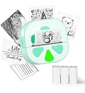 Sticker Printer, Print Pods Mini Printer, Bluetooth Thermal Sticker Maker Machine with 3 Rolls Pa...