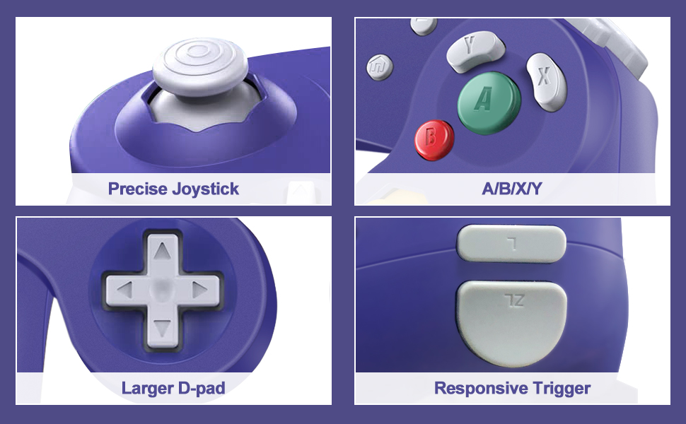 flexible and responsive fastly without delay buttons wireless gamecube controller for switch