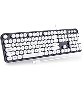 Atelus Computer Keyboards Wired, Full Size Typewriter Keyboard with Number Pad, Plug Play USB Key...