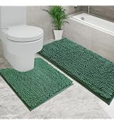 AINAHYVA Bathroom Rug Sets 2 Piece, Super Absorbent Bath Mat, Strong PVC Non Slip Backing, Bath m...
