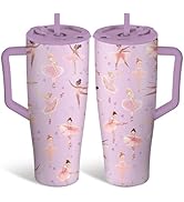 Ballet Gifts for Women Girls - 40oz Ballet Tumbler with Handle and Straws, Leak-proof, Stainless ...