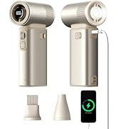 JISULIFE Portable Handheld Fan 5 IN 1, 100 Speed, 9000mAh Max 25 Hrs Mini Fan Rechargeable 18W Po...