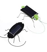 2Pcs Solar Powered Insect Toys, Educational Fake Roaches Grasshopper Insect Moving Toys Teaching ...