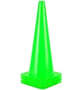 [5 Pack] 18 inch Traffic Cones, Safety Road Parking Cones,Agility Field Marker Cones for Soccer B...