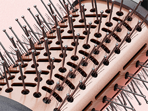 short tufted bristles, tangle free improve hair volume