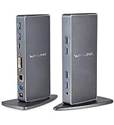 WAVLINK USB 3.0 and USB C Universal Laptop Docking Station Dual Monitor for Windows,MacOS 10.14 L...