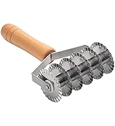 DOITOOL Noodle Lattice Roller Stainless Steel Noodle Cutter Non- slip Docker Dough Cutter Pasta S...
