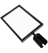 Toddmomy stanchion portrait sign frame Crowd Control Sign holder Sign Holder for Retractable Belt...