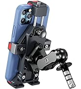 BRCOVAN Aluminum Alloy Motorcycle Fork Stem Phone Mount with Vibration Dampener & High-Speed Secu...