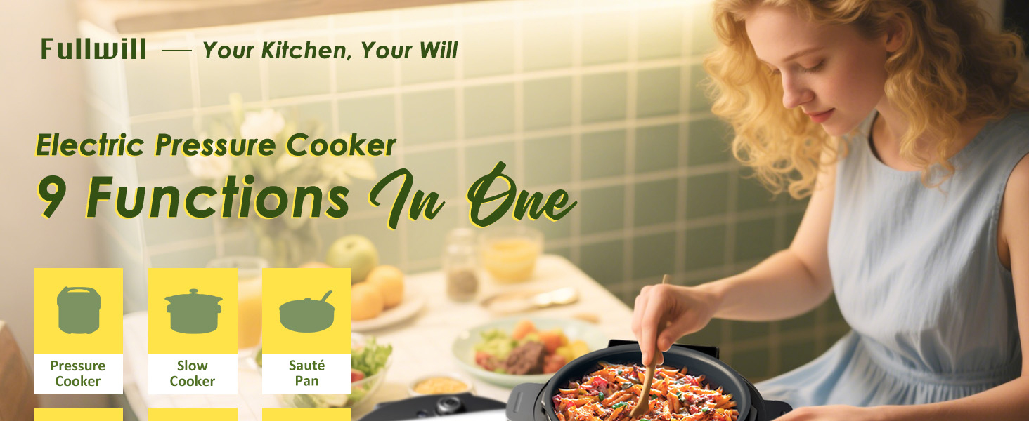 Fullwill Uni 6qt Pressure Cooker: Features Removable Non-Stick Inner Pot for Easy Cleaning.?