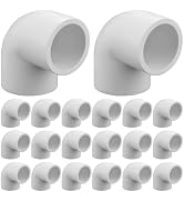 20-Pack 1/2" 90 Degree Elbow PVC Fittings, Furniture Grade Pipe Fittings 90 Degree Elbow for SCH4...