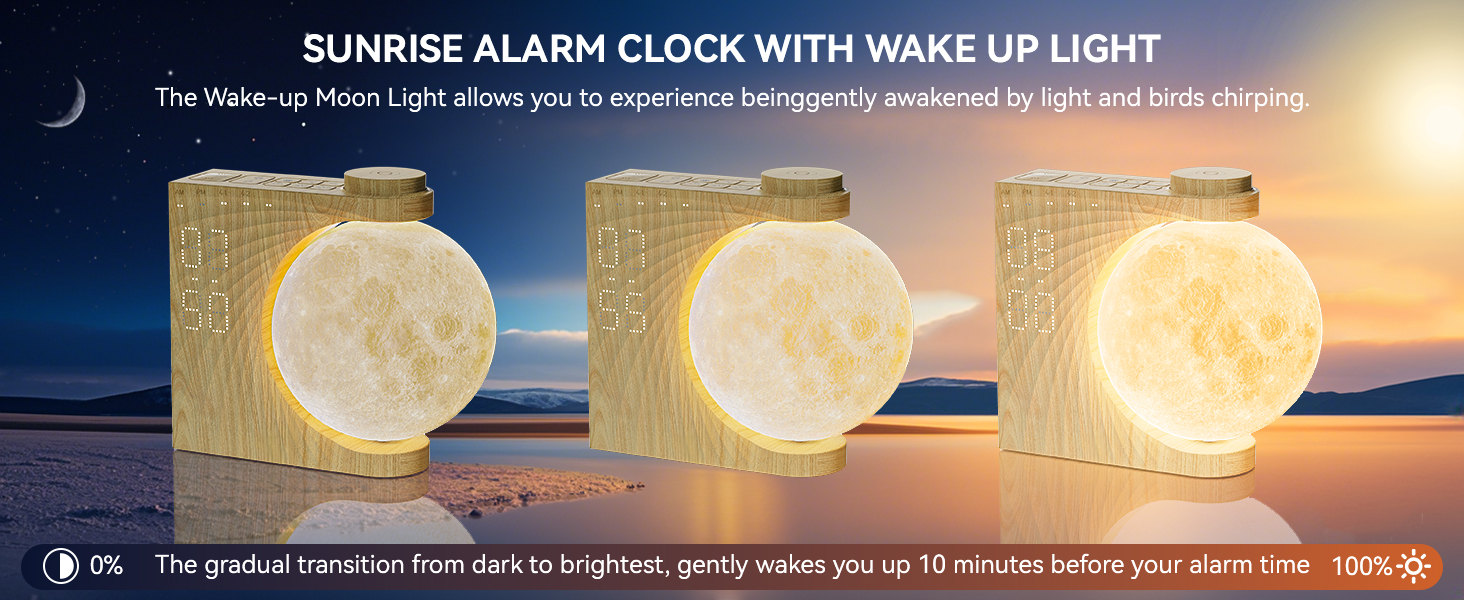 sunrise alarm clock with wake up light