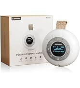 Glocusent Portable Sound Machine for Baby Kids Adults - 62 Sounds & 5W Speaker White Noise Machin...