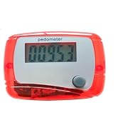 Red Portable Counter Mini Digital LCD Pedometer Sports Walking Running Step Counter Meter Walking...