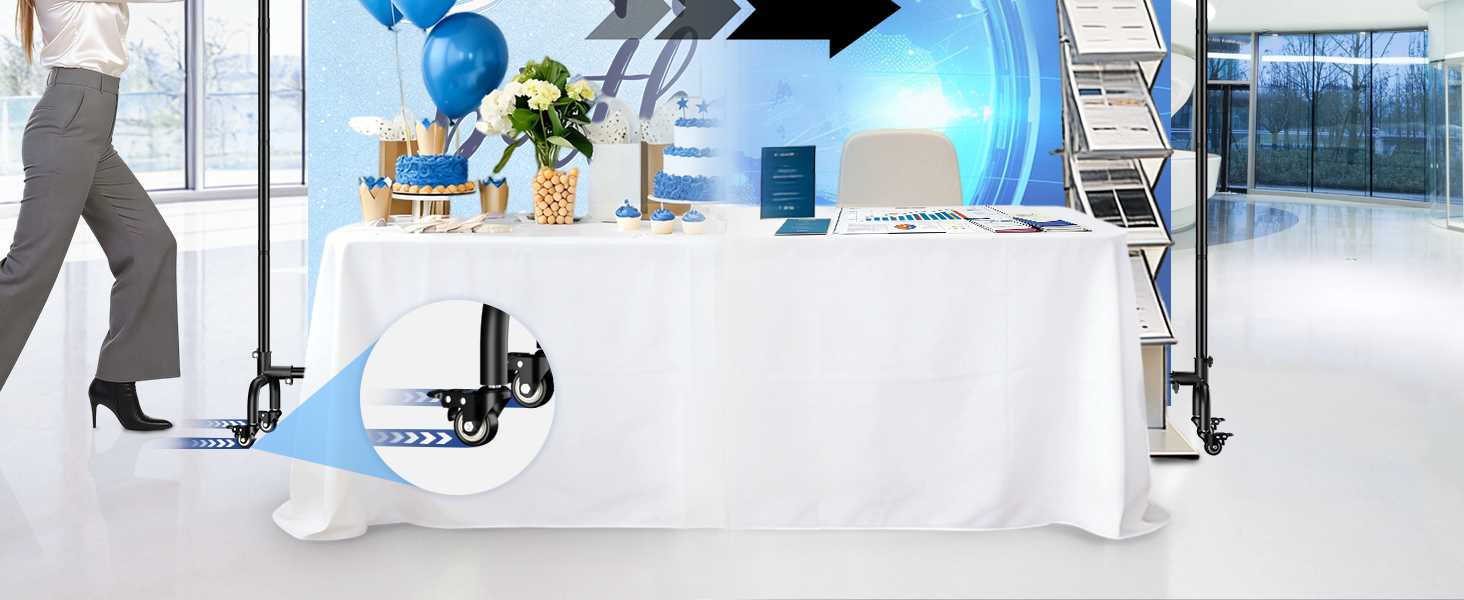 Moveable Photo Backdrop Banner Stand