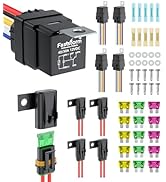 FASTSTORM 5 Pack 5-Pin Waterproof Relay Kit 40/30 AMP 12V Relay Switch with Harness Heavy Duty 12...