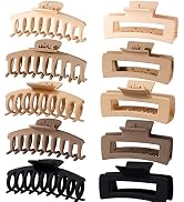 10 PCS 4.4" Large Hair Clips FDBJulyy Hair Clips for Girls,2 Styles 5 Colors 10 Pack Strong Hold ...