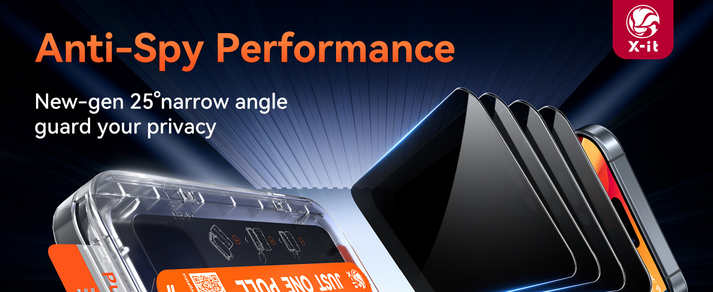 X-it 4-Pack Privacy Screen Protector for iPhone 16 Pro