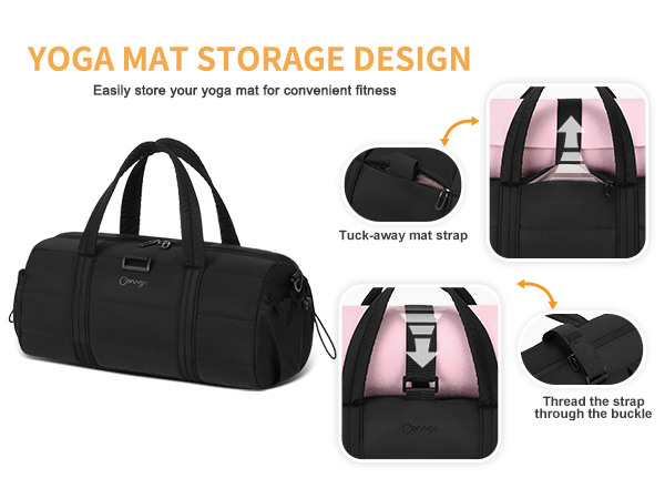 medium gym bag yoga holder
