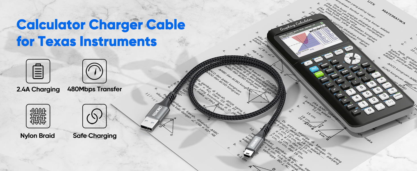 Calculator Charger Cable