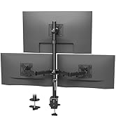 BONTEC Triple Monitor Desk Mount for One 32 Inch Screen and Two 27 Inch Screens, Supports up to 2...