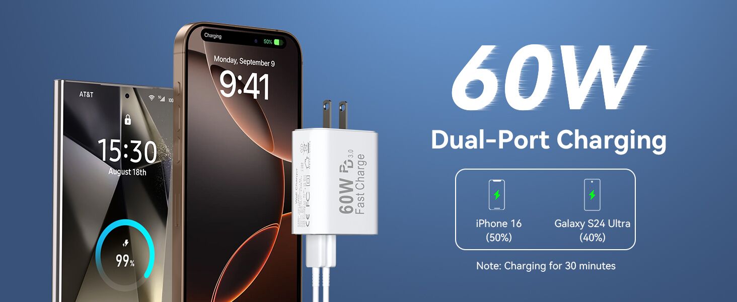fast type c charger block and cord iphone charger fast charging 2 pack type c wall charger block 