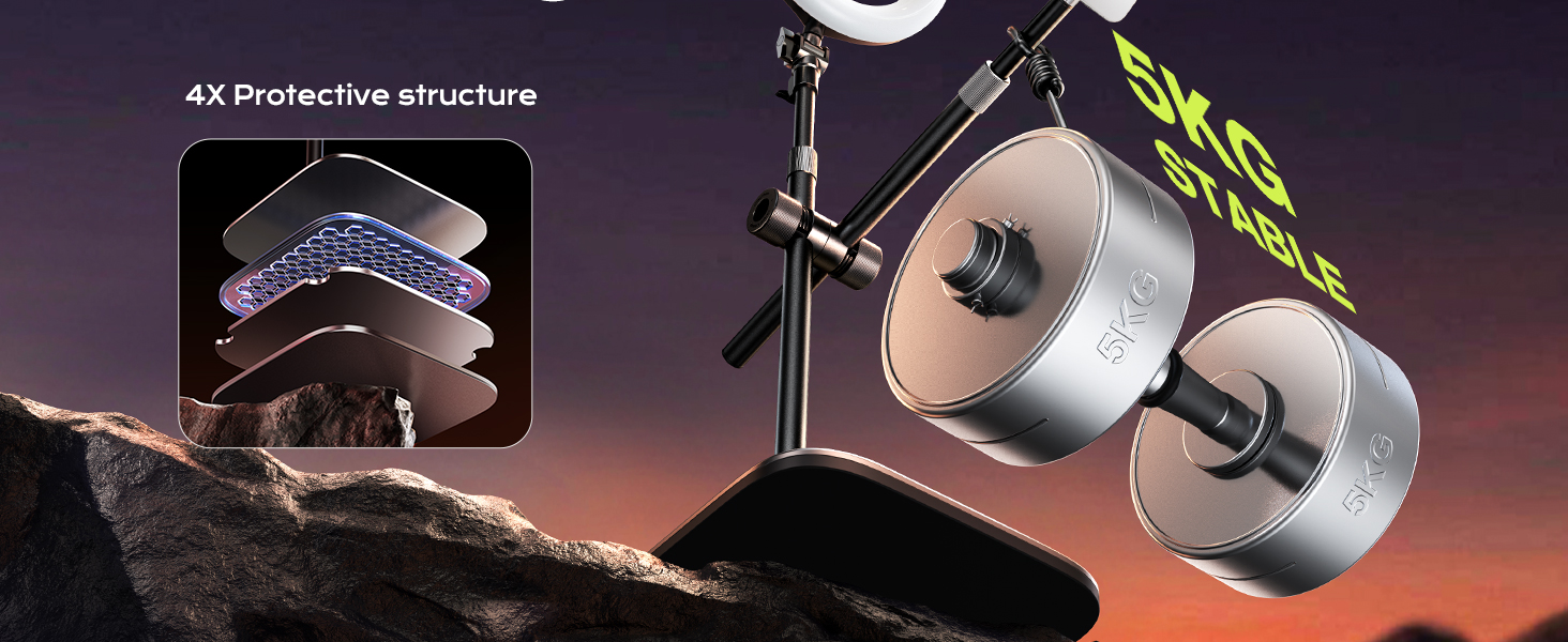 canvas lamp phone stand for recording