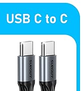 Right Angle USB C to USB C Cable 1FT [2Pack], 60W 90 Degree USB Type C Cable for Car, Android Aut...