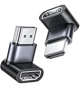 JSAUX Right Angle HDMI Adapter, Aluminum Alloy, 90 &amp; 270 Degree, 4K@60Hz, HDR, 3D, ARC, TV Connector