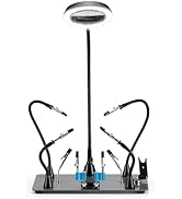 SainSmart Soldering Station 6 Flexible Helping Hands 5X Magnifying Lamp with 5 Color 10 Brightnes...