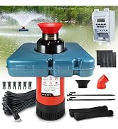 Goldlife Pond Fountain Aerator, F1-4 1HP 750W 110V PowerfuI Floating Pond Fountain Pump With 100 ...