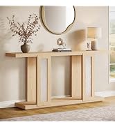 Tribesigns 71-Inch Long Console Table, Farmhouse Sofa Console Behind Couch with Acrylic Legs, 2- ...