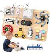 Busy Board for Toddler Kid Early Development, Fidget Sensory Learning Motor Skills Montessori Toy...