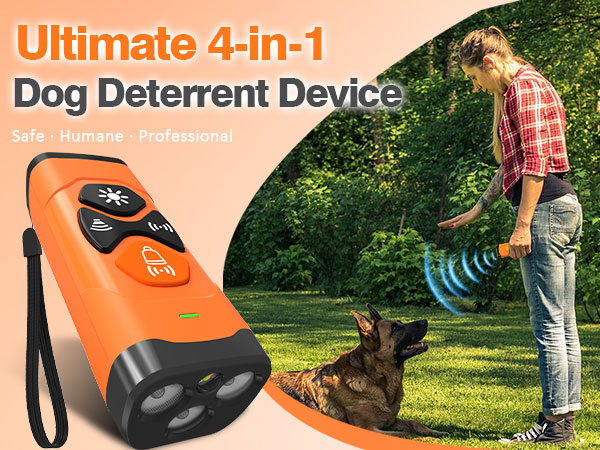 4-in-1 dog deterrent device