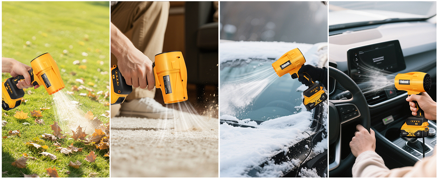 Electric Cordless Leaf Blower 300000RPM Handheld Leaf Blower Camping Gift for Men Dad