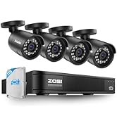 ZOSI 5MP 3K Lite CCTV Security Camera System with AI Human Vehicle Detection, 8CH H.265+ DVR and ...