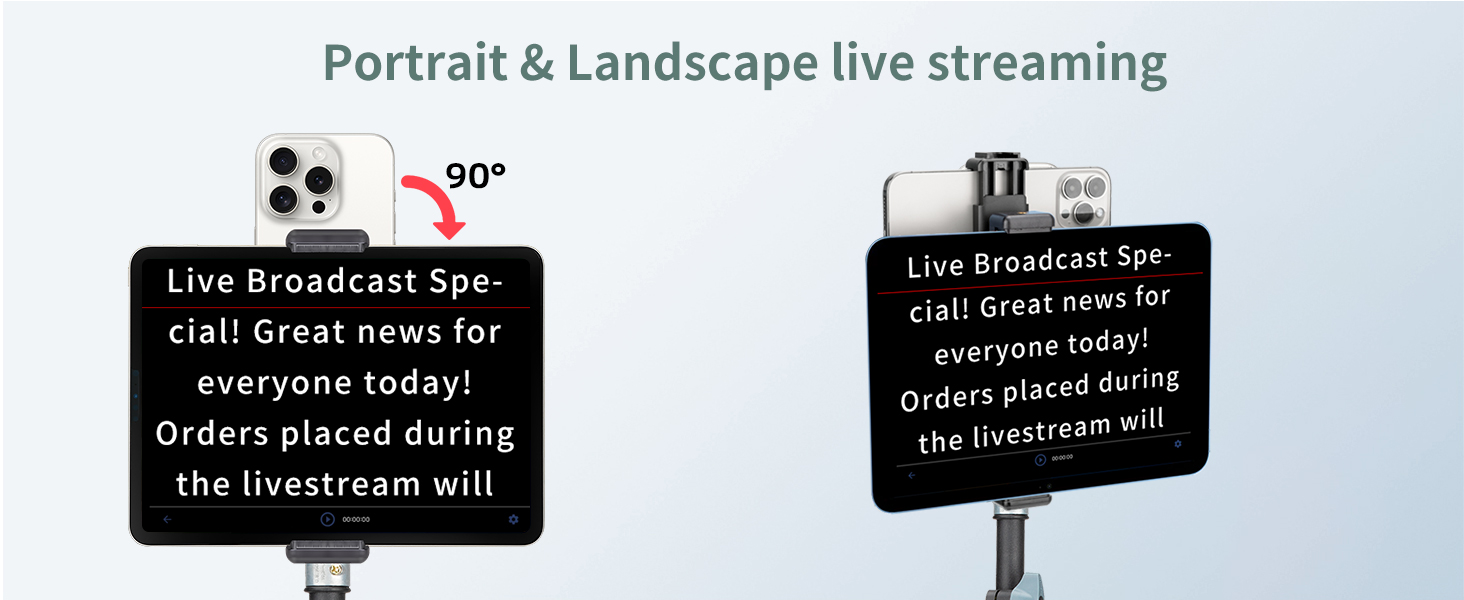 horizontal and vertical live streaming