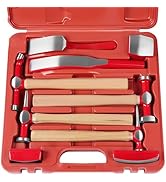 DAYUAN 9 pcs heavy duty Auto Body Repair Tool, Fender Repair Kit Carbon Steel Hammer Dolly Set De...