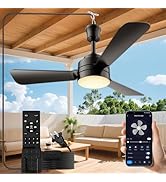 PBLALA Ceiling Fans with Lights,28" LED Fan Light Hanging with Hook,Plug in Ceiling Fan Light,Hoo...