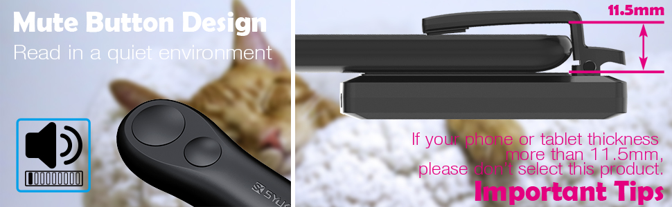 SYUKUYU Page turner for phone tablet