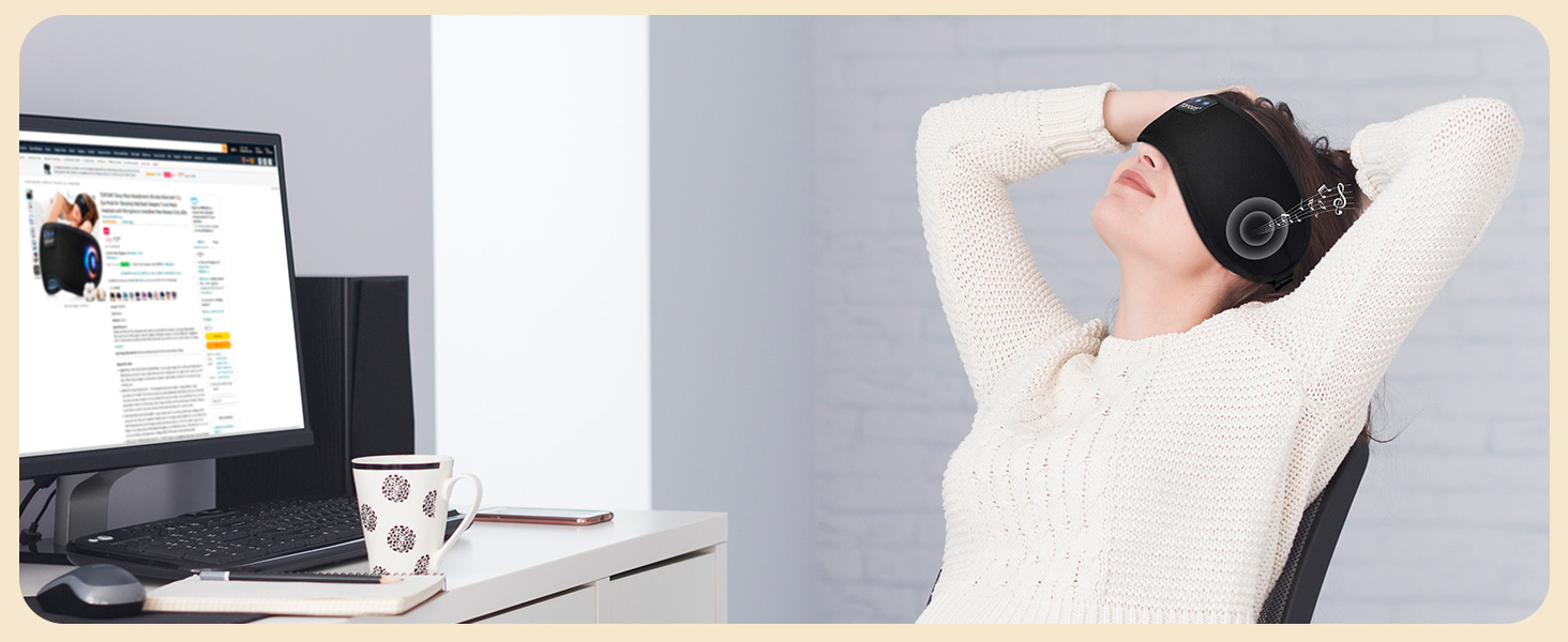 Sleep Mask Headphones Wireless Bluetooth