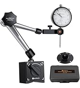 Neoteck Dial Indicator and Magnetic Base Set (Silver, Pro-176lbs/80kg Tensile Force)