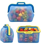 Silicone Reusable Food Storage Bags, NUZEAK Magnetic Fast Seal Reusable Storage Bags, Stand Up Si...