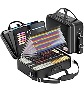 Tamfile Fireproof Document Box with Lock, Hard Case Fireproof Water Resistant File Organizer with...