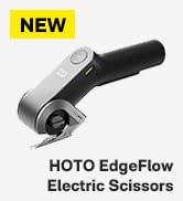 HOTO EdgeFlow Cordless Electric Scissors, Titanium Blade &amp; LED Display, Rechargeable Cardboard Bo...
