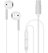 USB-C Wired Headphone Earbuds for iPhone 16e/16/15, Type C Earphone in-Ear with Microphone,Volume...